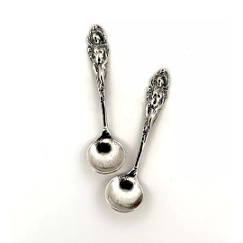 SIlverliza 925 Sterling silver Mini Spoon-Small spoon for baby/Sugar & Salt spoon SET OF 2