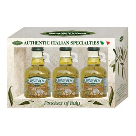 Grand'aroma Garlic Extra Virgin Olive Oil, 8.5-Ounce Bottles (Pack of 3)