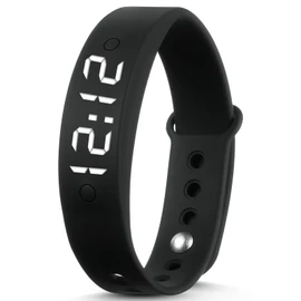 ACWOO Vibration Alarm Reminder Clock, Personal Alarms or Pill Reminders per Day, Up to 15 Personal Alarms, Black
