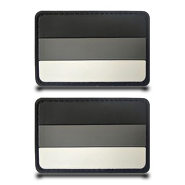 Pack of 2 Grey Germany PVC Funny Patch Removable Patches with Nylon 3D Tactical Flag Patch Applique for Baseball Cap Bags Jacket Backpacks Outdoor Vest Clothing