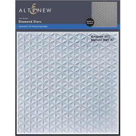 Altenew Diamond Stars 3D Embossing Folder, Easy to Use Embossing Folders for Paper Crafting, Three-Dimensional Projects, Embossing Folders for Cardmaking, Scrapbooking, and Journaling