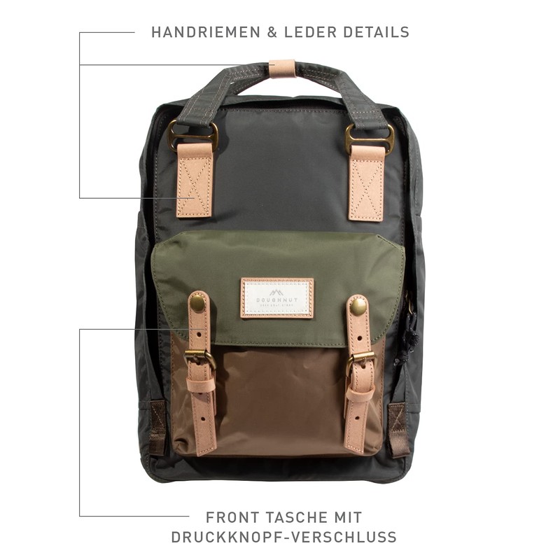 Doughnut Macaroon Jungle Unisex Backpack with Laptop Compartment, Student Backpack,