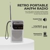Coby Portable AM/FM Radio, Retro Pocket Radio for Indoor or