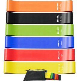 Resistance Bands Set – 5 Strength Levels Exercise Loop Bands, Skin-Friendly Fitness Bands for Home Workout, Gym, Yoga, Pilates & Training for Men and Women