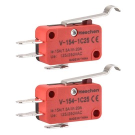 Heschen Micro switch V-154-1C25 SPDT Crank type 20A 250VAC 2 Pack