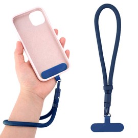 BOXOB Phone Lanyard Wrist, Universal Adjustable Hand Wrist Strap with Tether Tab for Most Phones And Cases, Anti-Drop, Hands-Free (Blue)