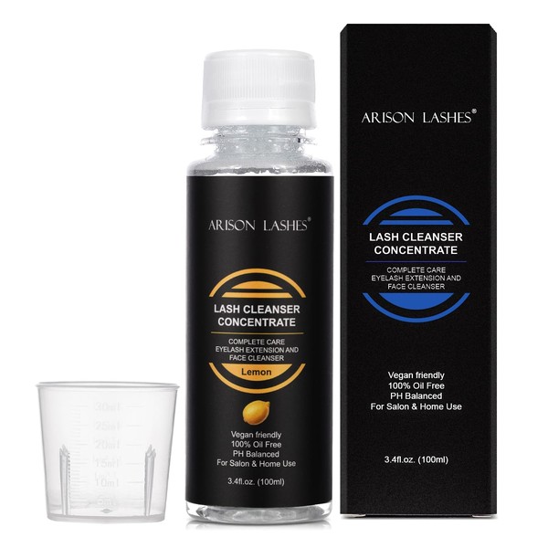 ARISON LASHES Eyelash Cleanser Concentrate 100ml Lash Extensions Shampoo Natural