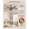 Ceiling Fans with Lights and Remote, 52'' Vintage Caged Ceiling
