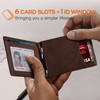 RUNBOX Slim Wallet for Men Genuine Leather RFID Blocking Bifold