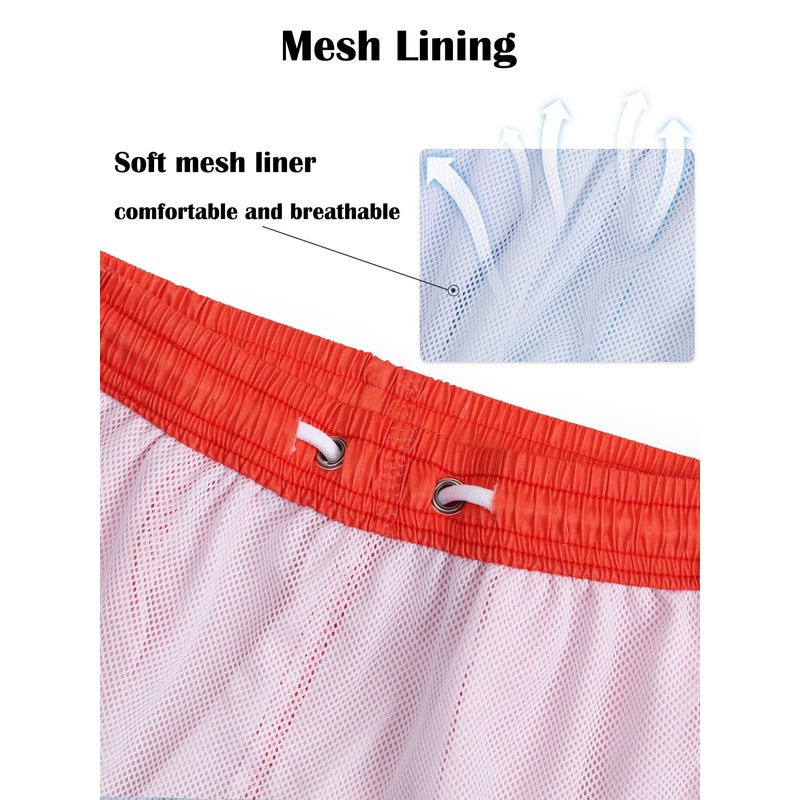 SERENYOU Boys' Swimming Trunks Colour Gradient Swimming Shorts with Mesh