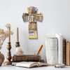 Qswo Inspirational Bible Verse Wooden Crosses,Christians Cross Wall Decor,Cross Desk