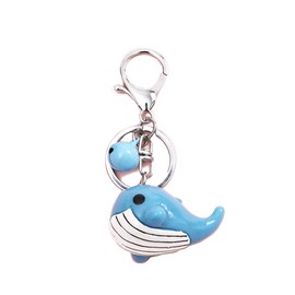ARFUKA Keyring Whale Pendant Keychain Cartoon Resin Key Fob Holder Housewarming Gift Keyring for Men and Women