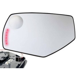 APA Replacement for Mirror Glass with Spotter Glass Heated Manual Adjustment 2014-2019 SILVERADO SIERRA Pickup Truck Driver Left Side 22919747 GM1324145