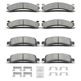 D784 D974 8pcs Ceramic Front Rear Brake Pads With Clips Fit For Express 2500 2003-2020,For Express 3500 2003-2020,For Gmc Savana 2500 2003-2020,For Savana 3500 2003-2020