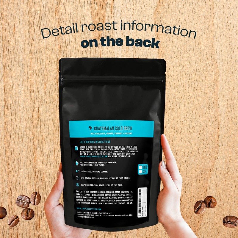Organic Cold Brew Coffee - Guatemalan Coffee Beans Crafted For