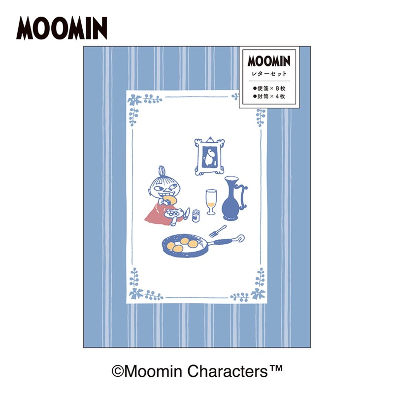 Kamio Japan Moomin Letter Set, Letter with Case, Nice Lunch