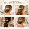Rhinestone Hair Clip with Pearl, Sparkly Crystal Barrette for Women