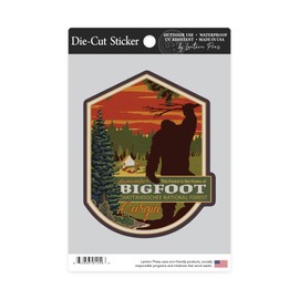 Die Cut Sticker Chattahoochee National Forest, Georgia, Home of Bigfoot, Contour Vinyl Sticker 3 to 6 inches, (Waterproof Decal for Cars, Water Bottles, Laptops, Coolers), Large