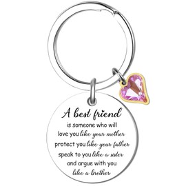 OWIGIU Best Friend Keychain Gifts for Women Friend Bestie Gifts for Women Bff Gifts Unique Birthday Gifts for Women Friendship Gifts for Women Female Friends Gifts Ideas Valentines Day Gifts for Her