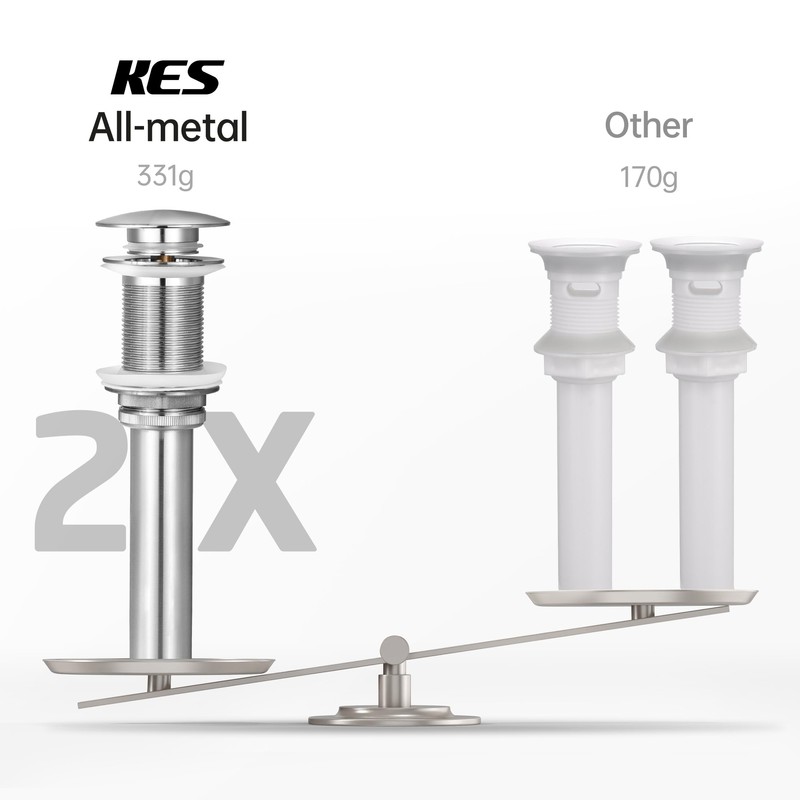 KES Bathroom Sink Drain Without Overflow Vessel Sink Lavatory Vanity