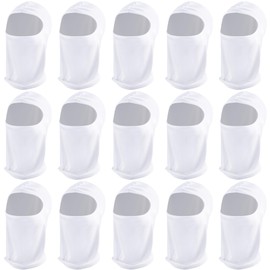 15 Pcs White Painters Spray Socks Mask Hair Sock Head Covering Stretch Headwear for Unisex Full Face Cover