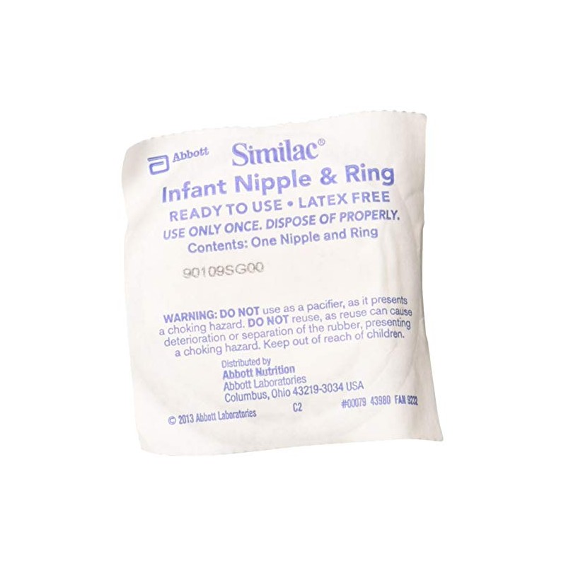 Abbott Nutrition Similac Component Nipple System Infant Nipple and Ring