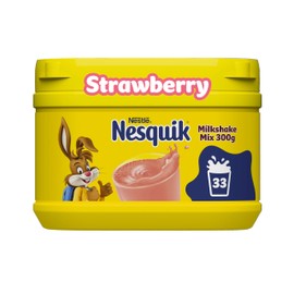 Nesquik Strawberry Flavoured Milkshake Powder, with Vitamin D, 300g Tub (Pack of 1)