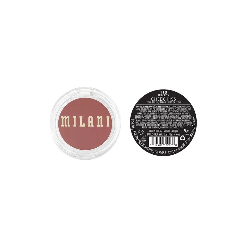Rubor En Crema Hidratante Con Vitaminas, Cheek Kiss, Milani