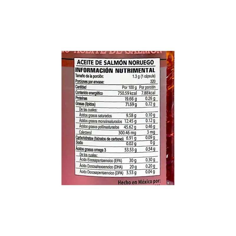Bote Aceite De Salmon Noruego Omega 3 All Nature 320