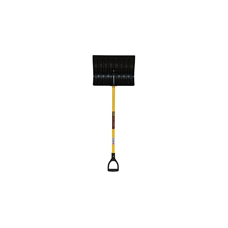 Structron 96829 Snow Shovel, 18" Black Polycarbonate, Two Hex-Screws, 43"