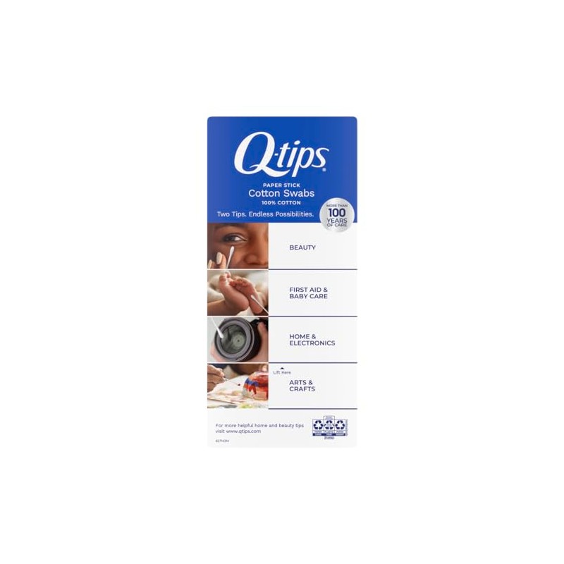 Q-tips Hisopos de algodón para higiene y cuidado de la