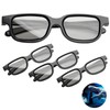 Apkpesterml 4Pcs 3D Glasses for Cinema, Black Universal 3D Glasses