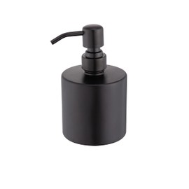 Black Glass Soap Dispenser with Rust Proof Stainless Steel Pump, Refillable Liquid Hand soap Dispenser for Bathroom, Premium Kitchen Soap Dispenser （Make Black）
