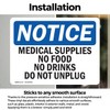 (2 Pack) Medical Supplies No Food Or Drinks Do Not