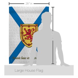Breeze Decor HS108187-BO Nova Scotia World Canada Provinces Decorative Vertical, House Flag Set 28"x 40" w/Flagpole, Multi-Color