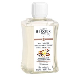 Fragrance Refill for Lampe Berger Ultrasonic Electric Mist Diffuser - 475 milliliters - 16 Fluid Ounces - Made in France (Amber Powder)