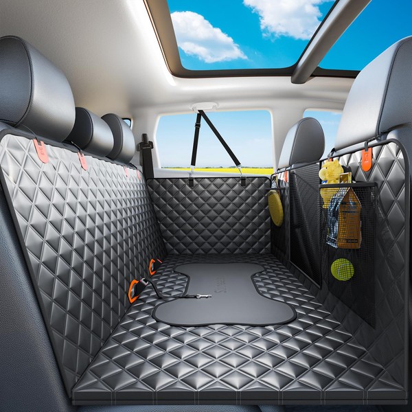 Sixheels Dog Car Seat Cover Back Seats Protector, Backseat Extender