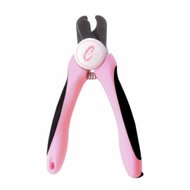 Clarbia Pet Nail Clippers, Stainless Steel, Ergonomic Non Slip Design, Safe Home Pet Grooming for Cats and Dogs (Pink)