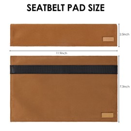 2 PCS Car Seatbelt Covers for Adults, Leather Seat Belt Cushion Shoulder Pad for Women, Car Accessories Protector for More Comfortable Driving (03-Brown)