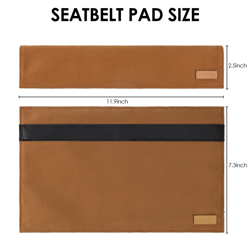 2 PCS Car Seatbelt Covers for Adults, Leather Seat Belt