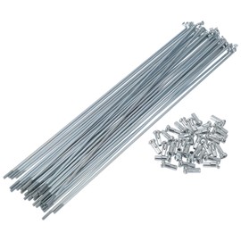 TUCKBOLD Bicycle Spokes Bike Wheel Spokes Silver Tone Nipple 1 Set 13G 243mm Length 45 Steel Galvanized