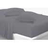 Fitted Bed Sheet With FREE Pillow Case Poly Cotton GREY