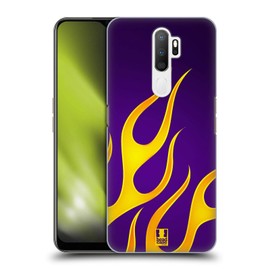 Head Case Designs Hot Rod Flammen Abziehbild Harte Rueckseiten Handyhülle Hülle Huelle kompatibel mit Oppo A5 (2020)