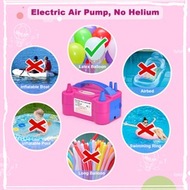 ID IDAODAN IDAODAN Electric Balloon Pump, Portable Electric Balloon Blower Machine Balloon Air Pump Dual Nozzle110V 600W Balloon Inflator for Party Decorations