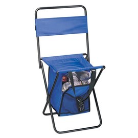 Preferred Nation Folding Chair with Cooler, Large, One Size (7369.Blue)