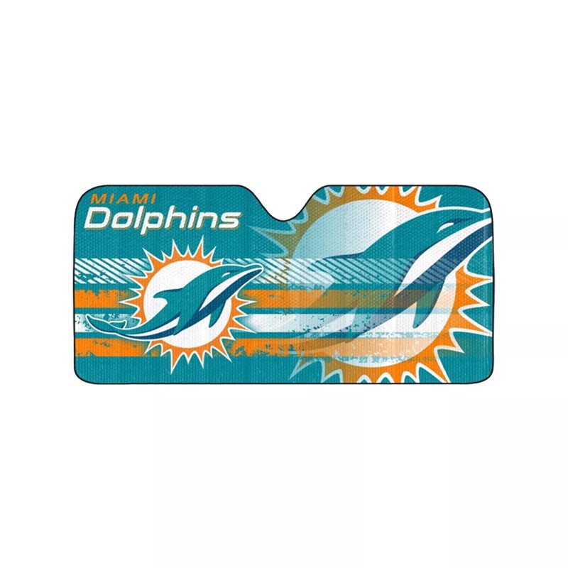 MIAMI DOLPHINS 4pc CARPET FLOOR MAT / SUNSHADE/ 2pc AIR