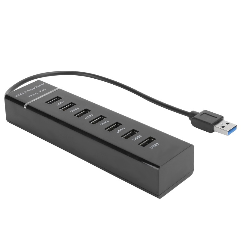 USB 3.0 Hub 7Port Splitter with Blue LED Indicator High