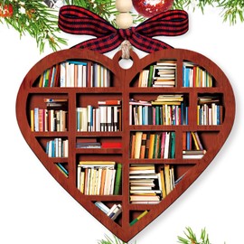 Book Ornament, Book Lovers Gifts - Book Ornaments for Christmas Tree, Bookworm, Book Club, Bookish, Library, Bookshelf Ornament - Gifts for Book Lovers Women