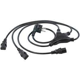 c-enter IEC Cable: Octopus Power Cable for 3 "one2three" 60 cm + 3 x 60 cm (Power Cable IEC Plug, Monitor Power Cable, Electric Cable)