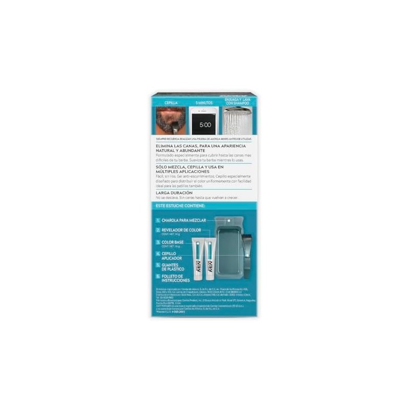 Just For Men Tinte para Barba y Bigote B25 Castaño